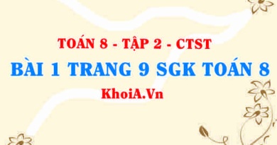 Bài 1 trang 9 Toán 8 Chân trời sáng tạo Tập 2